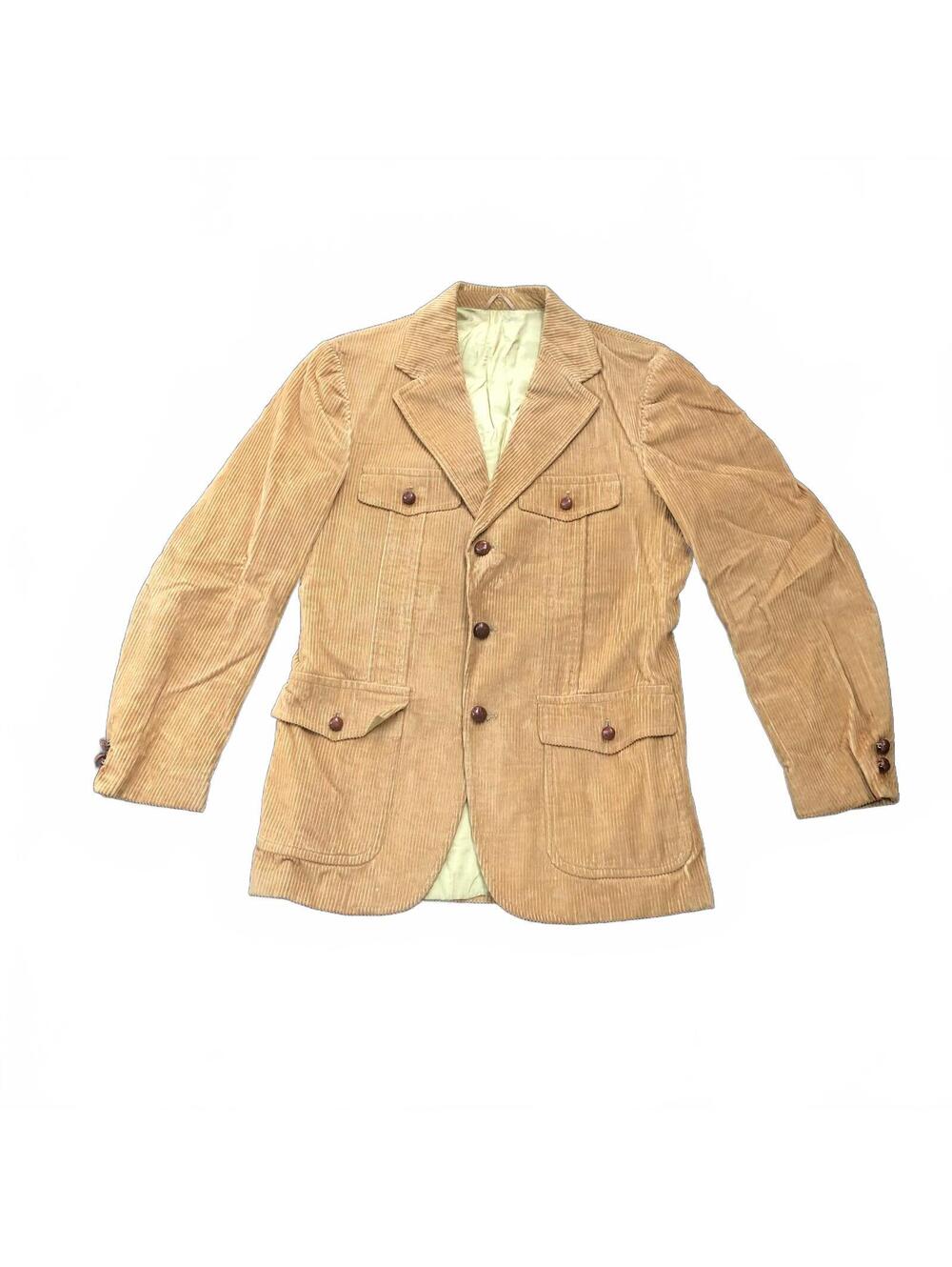 Vintage Tan Corduroy Sport Coat Jacket